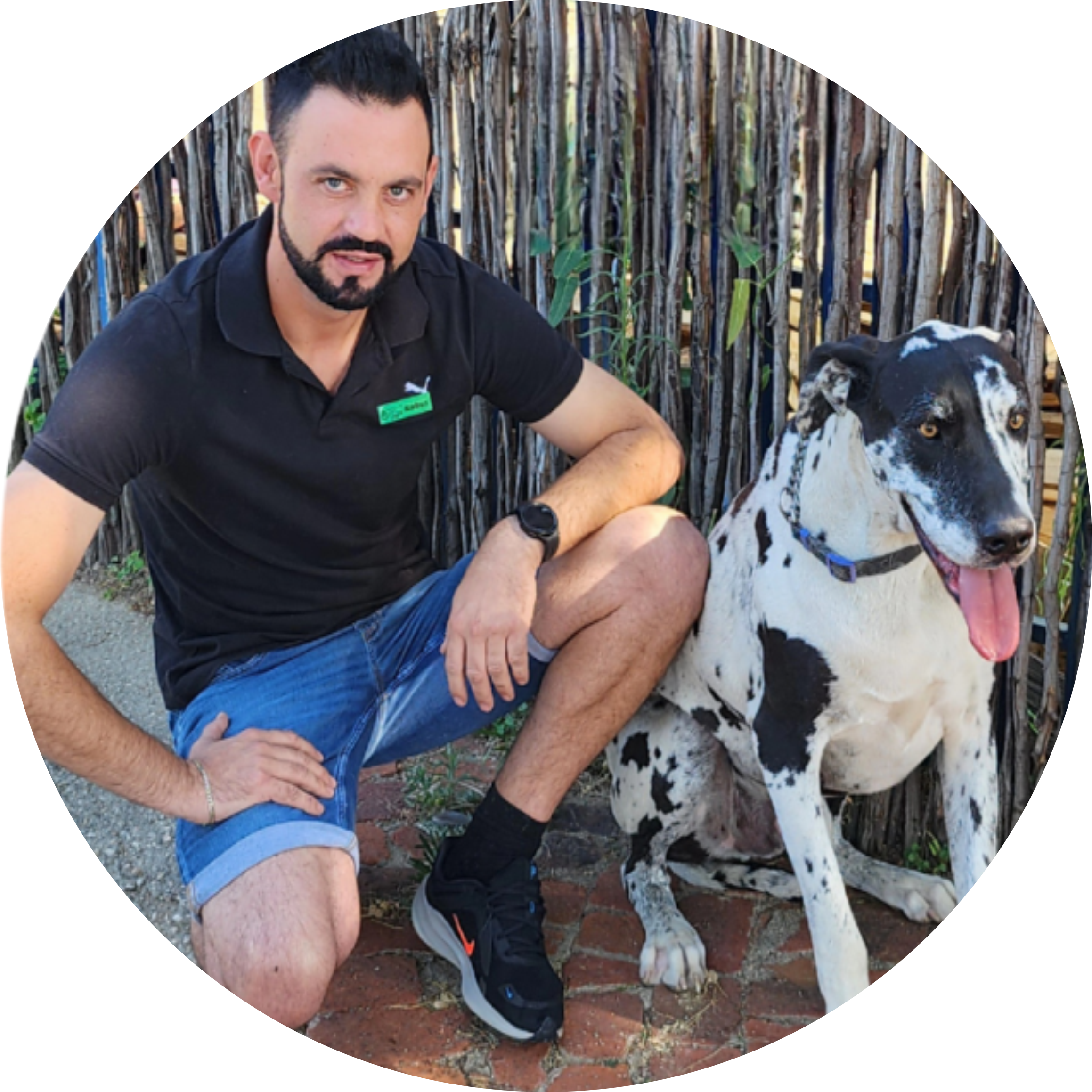 Male dog trainer